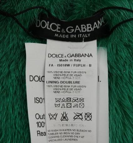 Dolce & Gabbana Green Mink Fur Scarf - Ellie Belle