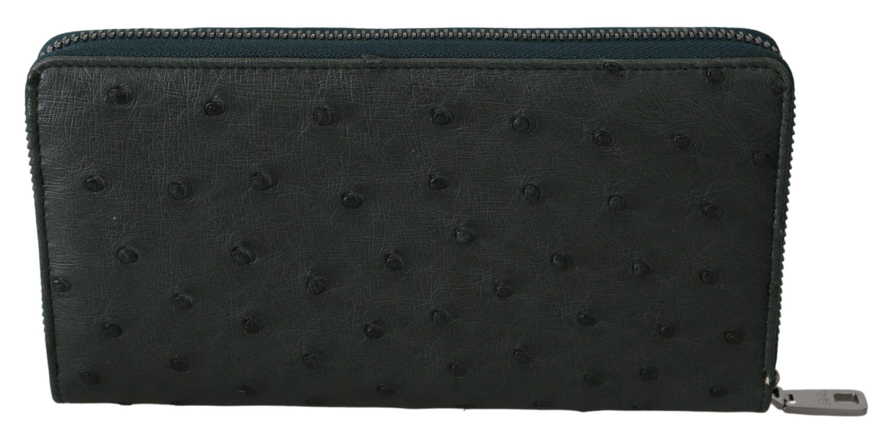 Dolce & Gabbana Green Ostrich Leather Continental Mens Clutch Wallet - Ellie Belle