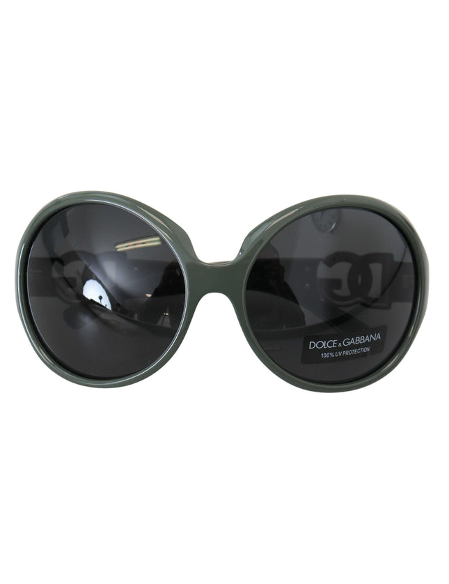 Dolce & Gabbana Green Plastic Frame Round DG Logo DG6030B Sunglasses - Ellie Belle