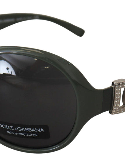 Dolce & Gabbana Green Plastic Frame Round DG Logo DG6030B Sunglasses - Ellie Belle