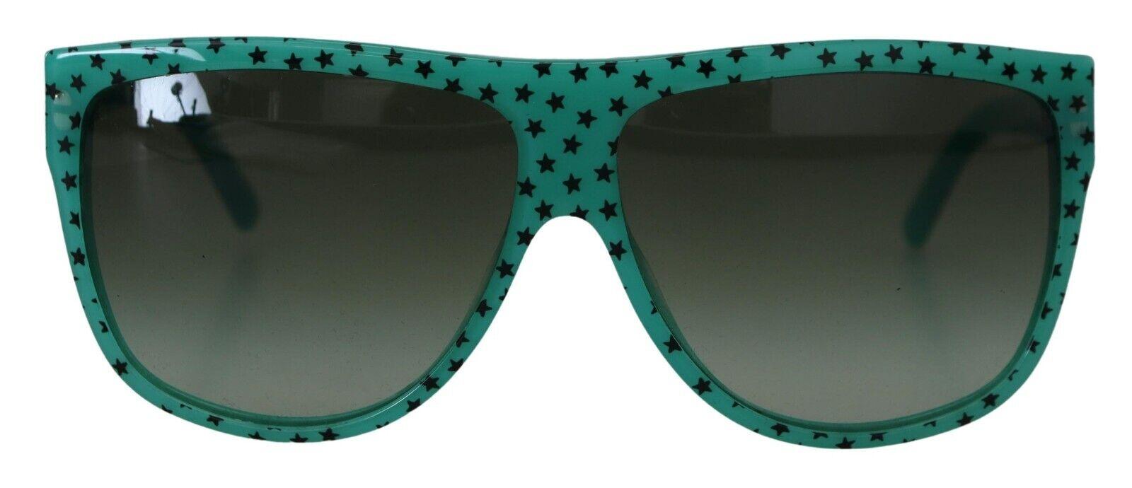 Dolce & Gabbana Green Stars Acetate Square Shades Sunglasses - Ellie Belle