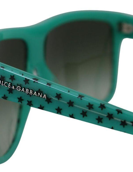 Dolce & Gabbana Green Stars Acetate Square Shades Sunglasses - Ellie Belle