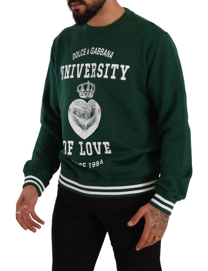 Dolce & Gabbana Green University Of Love Pullover Sweater - Ellie Belle