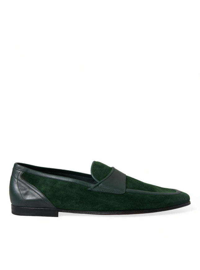 Dolce & Gabbana Green Velvet Slip On Men Loafer Dress Shoes - Ellie Belle