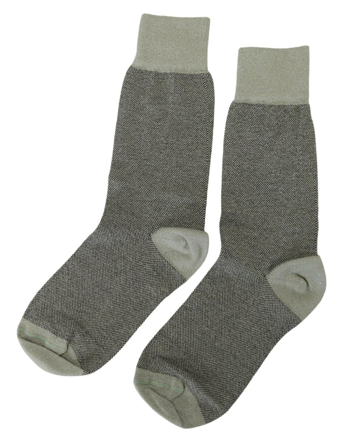 Dolce & Gabbana Grey Viscose Stretch Mid Calf Women Socks - Ellie Belle