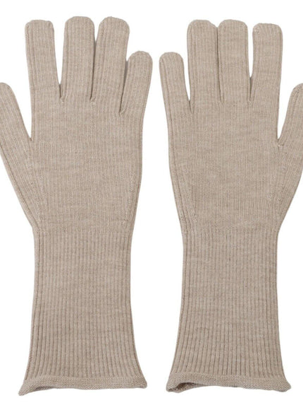 Dolce & Gabbana Ivory Cashmere Silk Hands Mitten Mens Gloves - Ellie Belle