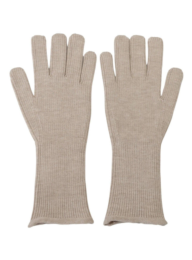 Dolce & Gabbana Ivory Cashmere Silk Hands Mitten Mens Gloves - Ellie Belle
