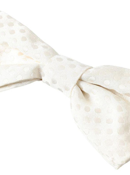 Dolce & Gabbana Ivory Fantasy Pattern Adjustable Neck Papillon Bow Tie - Ellie Belle