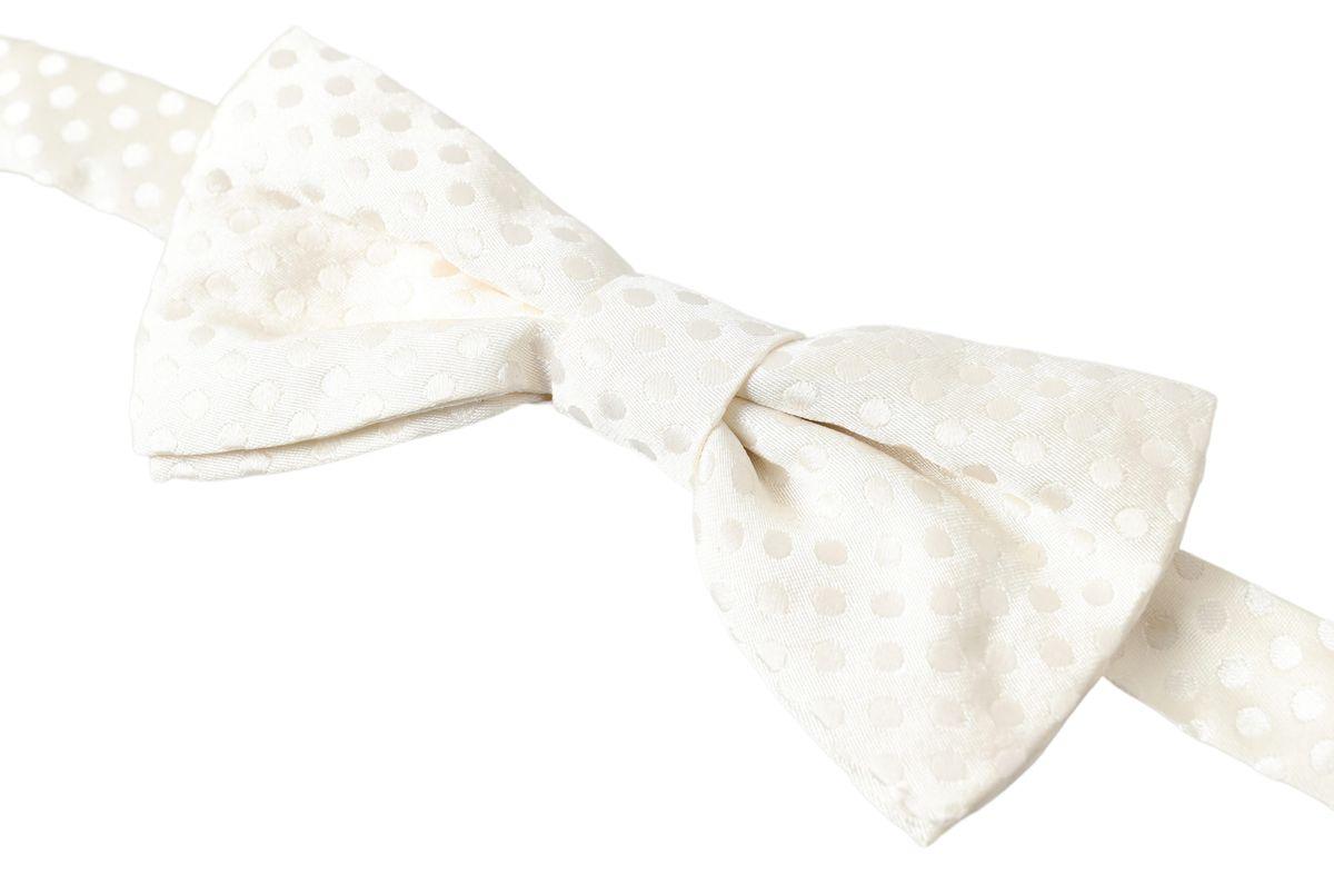 Dolce & Gabbana Ivory Fantasy Pattern Adjustable Neck Papillon Bow Tie - Ellie Belle