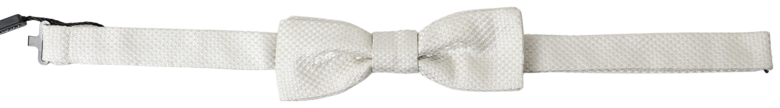 Dolce & Gabbana Ivory Silk Adjustable Neck Papillon Men Bow Tie - Ellie Belle