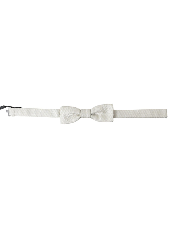 Dolce & Gabbana Ivory Silk Adjustable Neck Papillon Men Bow Tie - Ellie Belle