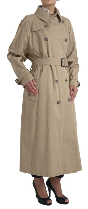 Dolce & Gabbana Khaki Double Breasted Trench Coat Jacket - Ellie Belle