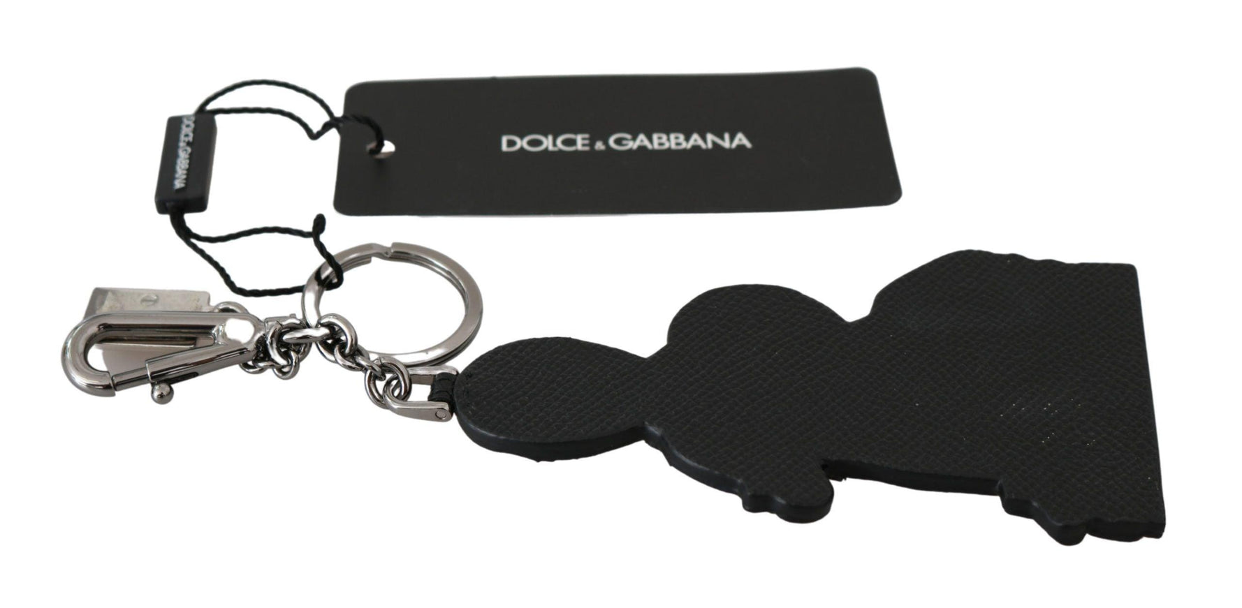 Dolce & Gabbana Leather Dominico Stefano #DGFAMILY Logo Badge Keychain - Ellie Belle