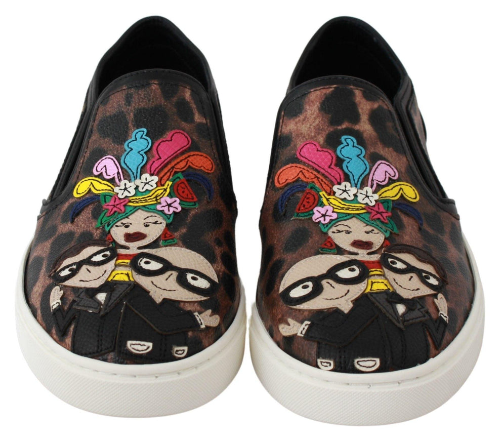 Dolce & Gabbana Leather Leopard #dgfamily Loafers Shoes - Ellie Belle