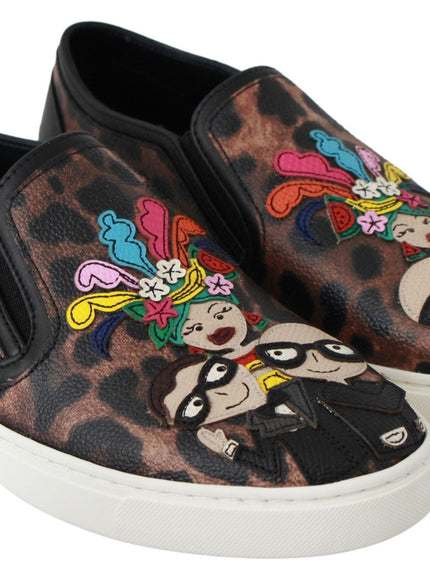 Dolce & Gabbana Leather Leopard #dgfamily Loafers Shoes - Ellie Belle