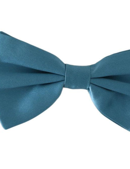 Dolce & Gabbana Light Blue 100% Silk Adjustable Neck Papillon Bow Tie - Ellie Belle
