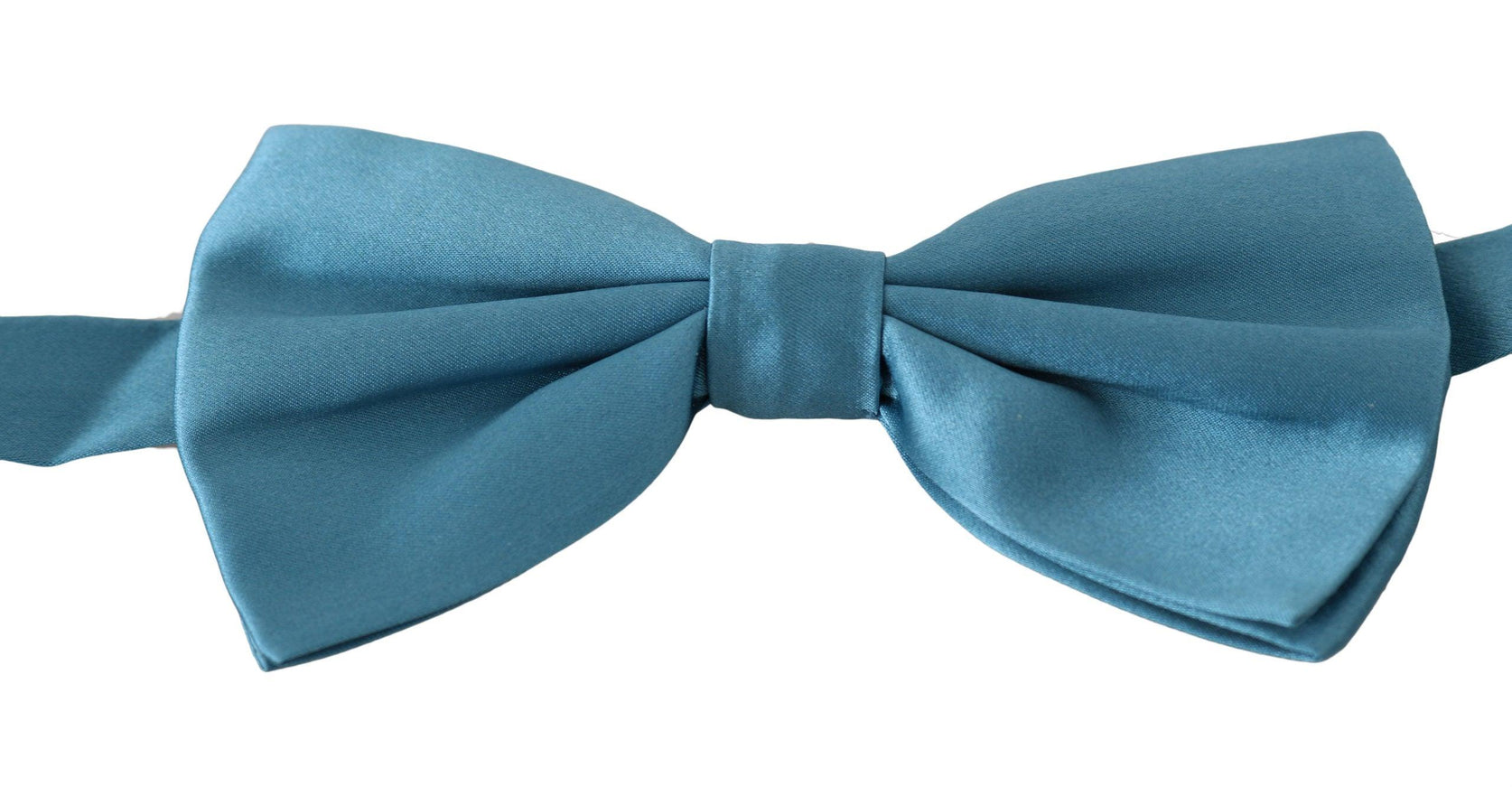 Dolce & Gabbana Light Blue 100% Silk Adjustable Neck Papillon Bow Tie - Ellie Belle