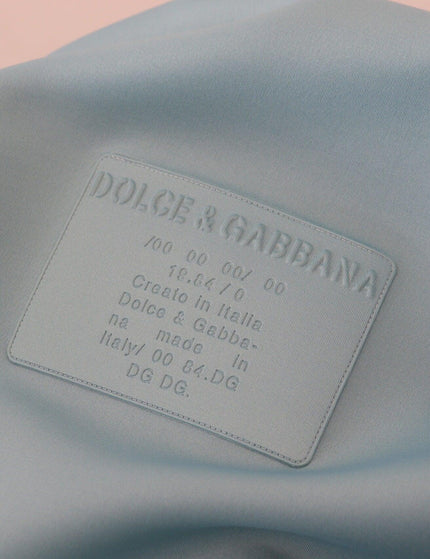 Dolce & Gabbana Light Blue Polyester DG Patch Bomber Jacket - Ellie Belle
