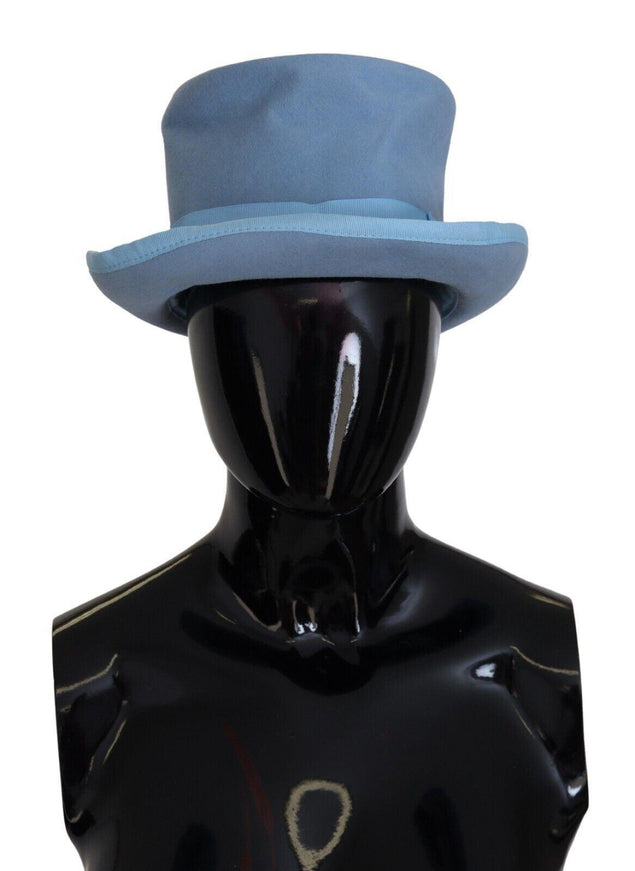 Dolce & Gabbana Light Blue Rabbit Fur Top Hat - Ellie Belle