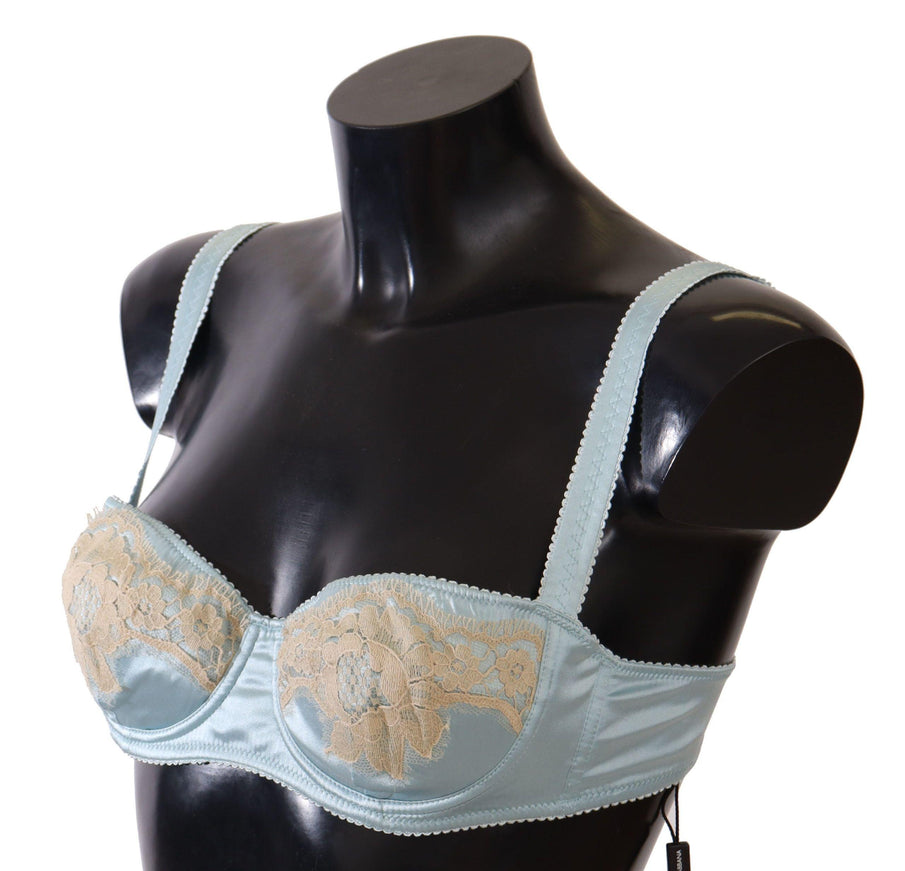 Dolce & Gabbana Light Blue Semi Pad Balconette Bra Underwear - Ellie Belle