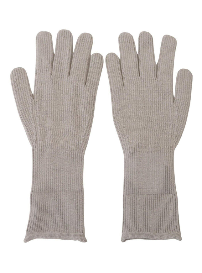 Dolce & Gabbana Light Gray Cashmere Hands Mitten Mens Gloves - Ellie Belle