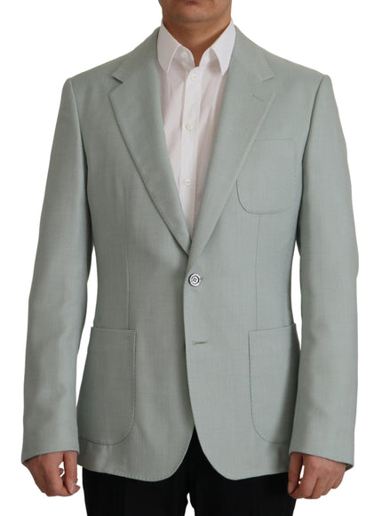 Dolce & Gabbana Light Green Cashmere Silk Blazer
