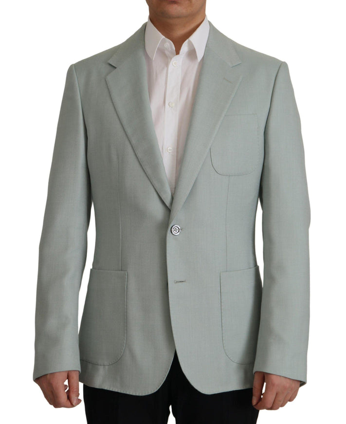 Dolce & Gabbana Light Green Cashmere Silk Blazer - Ellie Belle