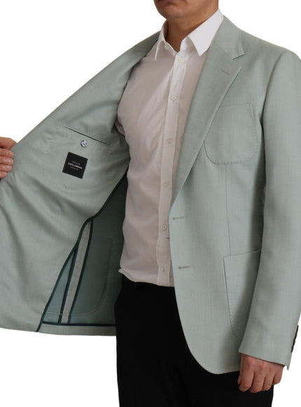Dolce & Gabbana Light Green Cashmere Silk Blazer