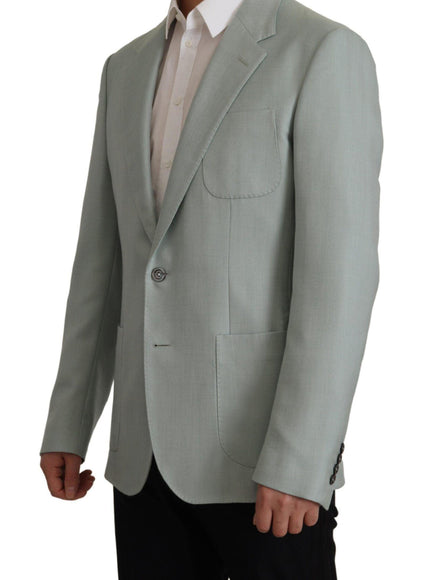Dolce & Gabbana Light Green Cashmere Silk Blazer