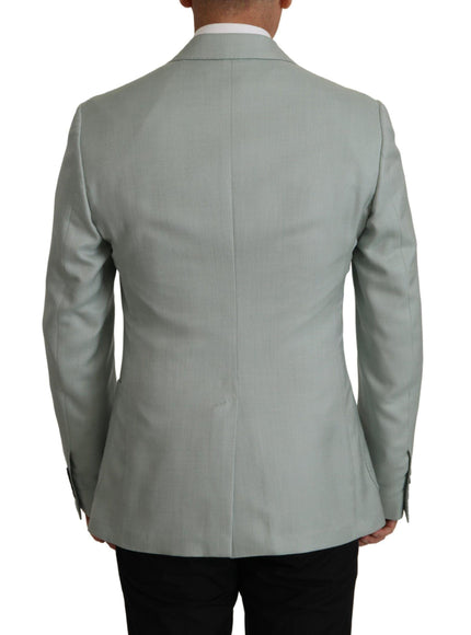 Dolce & Gabbana Light Green Cashmere Silk Blazer