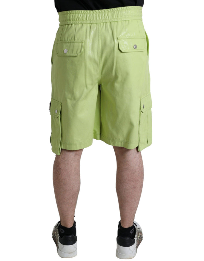 Dolce & Gabbana Light Green Cotton Men Cargo Bermuda Shorts - Ellie Belle