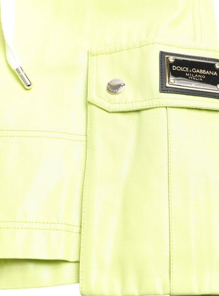 Dolce & Gabbana Light Green Cotton Men Cargo Bermuda Shorts