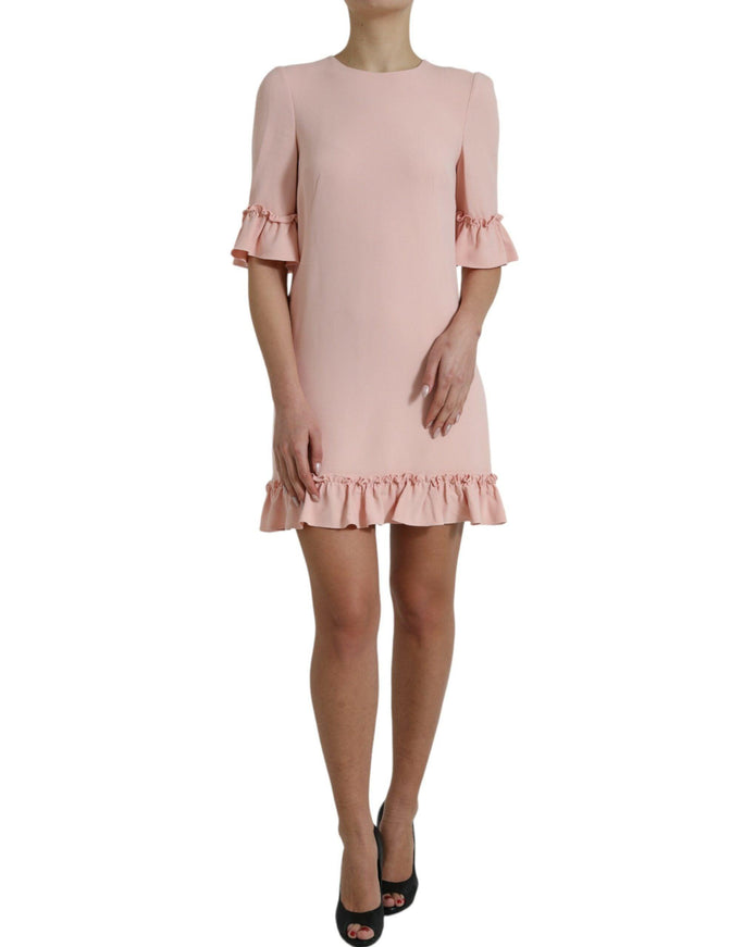 Dolce & Gabbana Light Pink Viscose A-line Shift Mini Dress - Ellie Belle