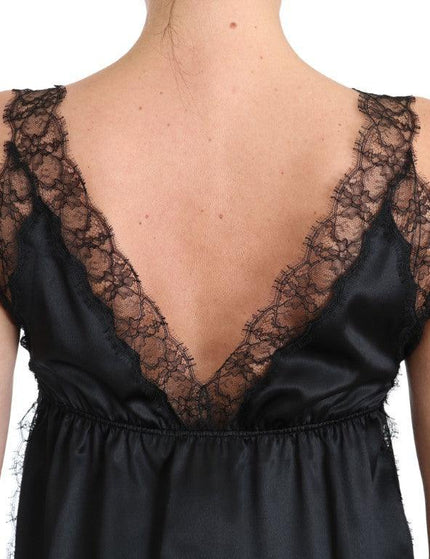Dolce & Gabbana Lingerie Cami Black Lace Silk Stretch