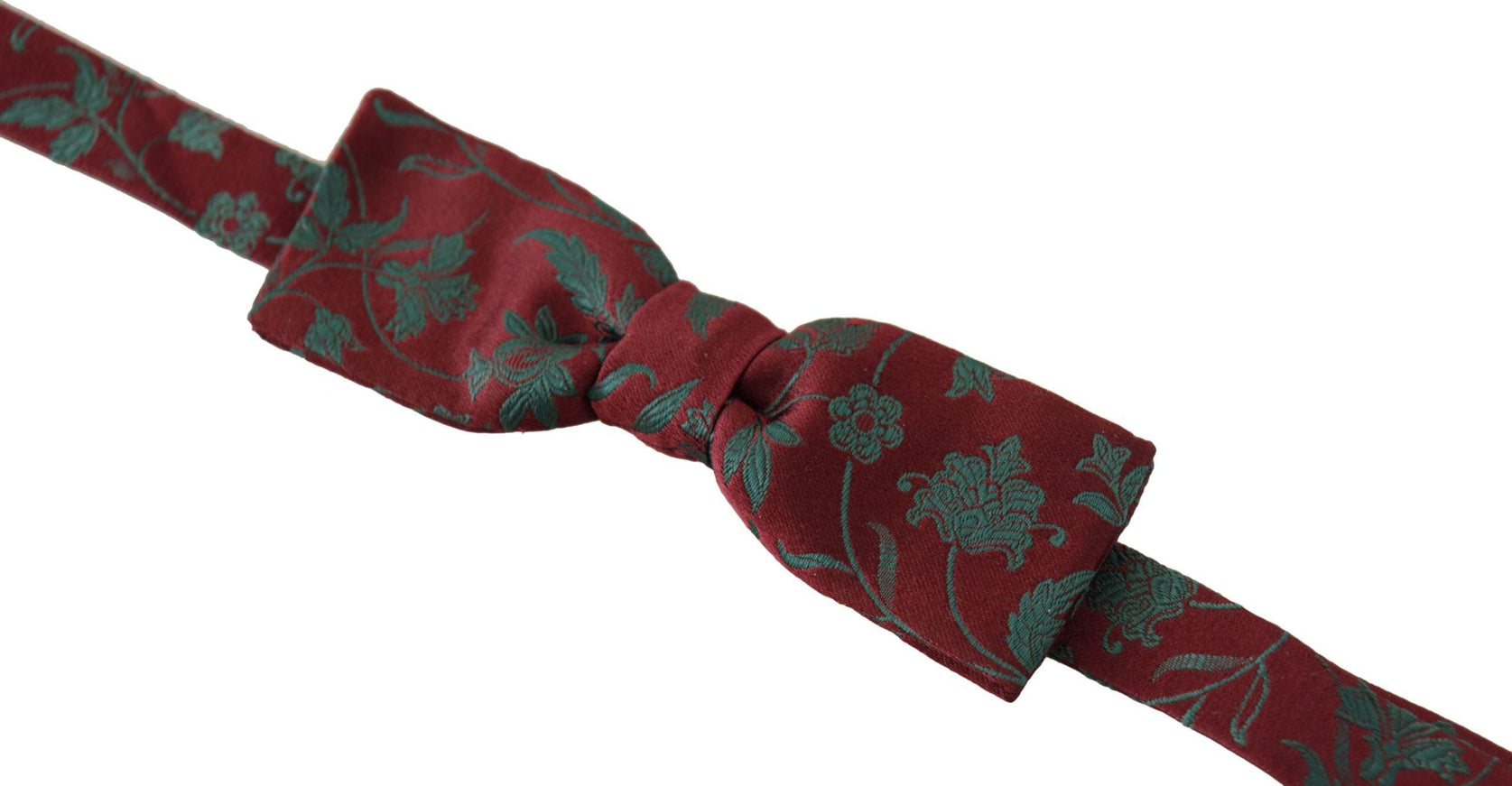 Dolce & Gabbana Maroon Pattern Adjustable Neck Papillon Bow Tie - Ellie Belle