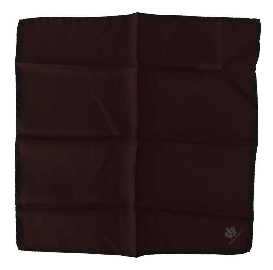 Dolce & Gabbana Maroon Square Handkerchief 100% Silk Scarf - Ellie Belle