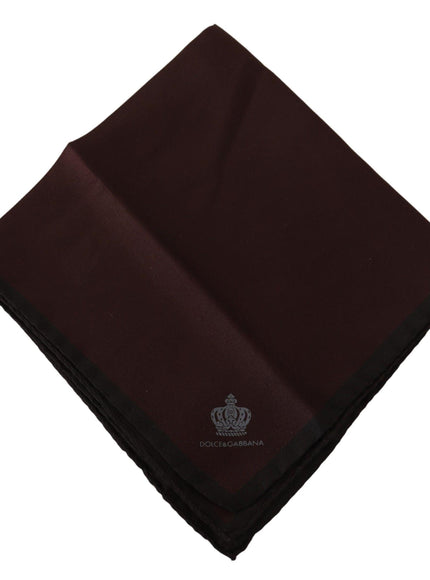 Dolce & Gabbana Maroon Square Handkerchief 100% Silk Scarf - Ellie Belle