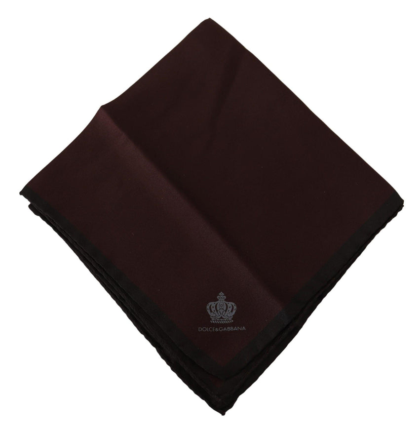 Dolce & Gabbana Maroon Square Handkerchief 100% Silk Scarf - Ellie Belle