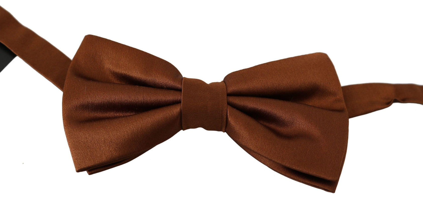 Dolce & Gabbana Men Brown 100% Silk Adjustable Neck Papillon Bow Tie - Ellie Belle