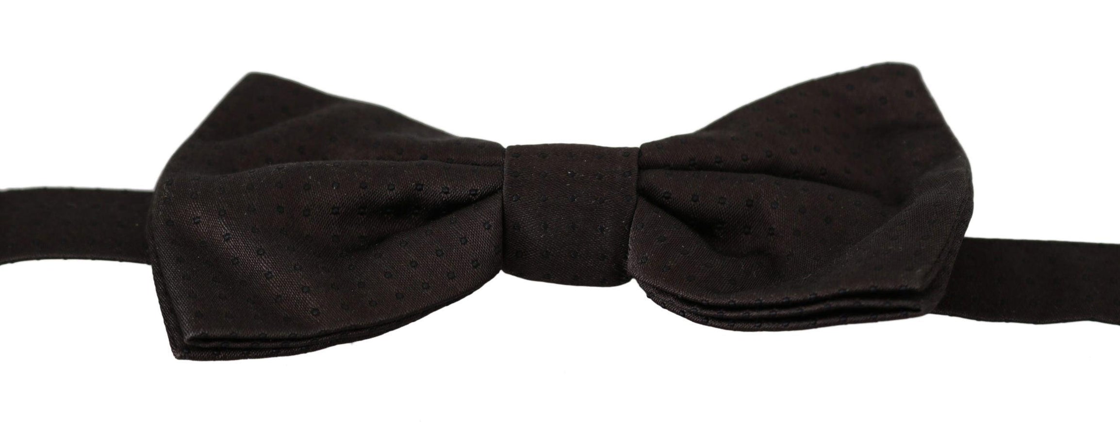 Dolce & Gabbana Men Brown Pattern Silk Adjustable Neck Papillon Bow Tie - Ellie Belle