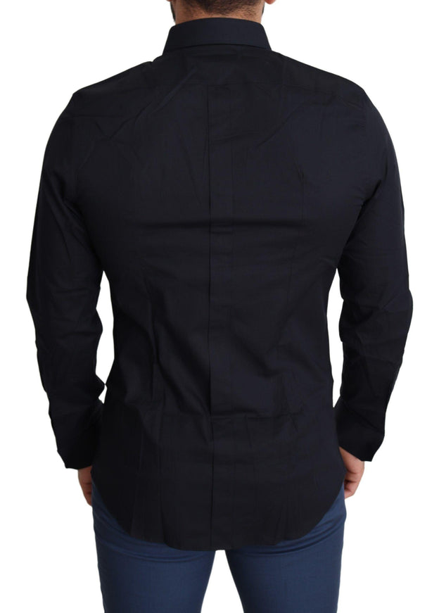 Dolce & Gabbana Men's Black Cotton Formal Shirt - Ellie Belle