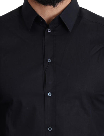 Dolce & Gabbana Men's Black Cotton Formal Shirt - Ellie Belle
