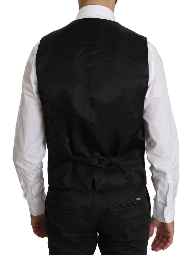 Dolce & Gabbana Men's Black Waistcoat Formal Gillet Staff Vest - Ellie Belle