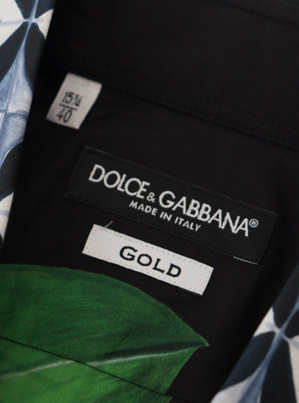 Dolce & Gabbana Men's Multicolor Floral Slim Gold Formal Shirt - Ellie Belle