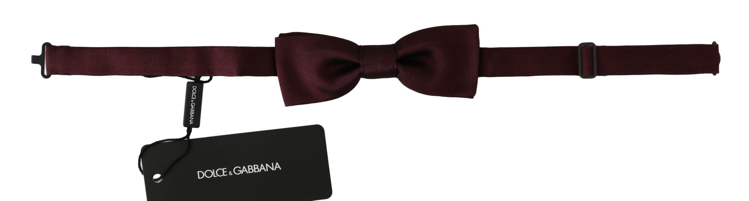 Dolce & Gabbana Men Violet 100% Silk Adjustable Neck Papillon Bow Tie - Ellie Belle