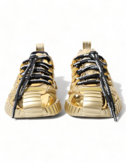 Dolce & Gabbana Metallic Gold NS1 Low Top Sneakers Shoes - Ellie Belle
