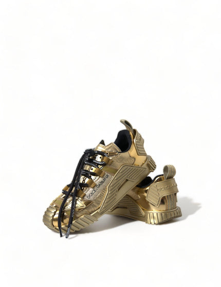 Dolce & Gabbana Metallic Gold NS1 Low Top Sneakers Shoes - Ellie Belle