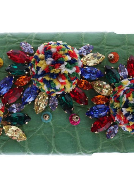 Dolce & Gabbana Multicolor AGNESE Straw Crystal Pom Pom Bag