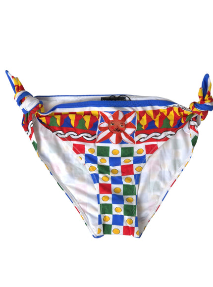 Dolce & Gabbana Multicolor Carretto Bottom Swim Beachwear Bikini - Ellie Belle