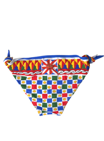 Dolce & Gabbana Multicolor Carretto Bottom Swim Beachwear Bikini - Ellie Belle